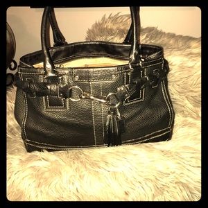 Original black leather Coach Bag